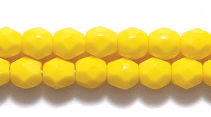 4FC126: CZ FACET RD Opaque DK Yellow 4MM-500PC