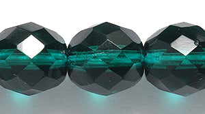 10FC288R: CZ FACET RD Trans Deep Emerald 10mm-20PC