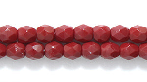 4FC149R: CZ FACET RD Opaque DK Red 4mm-100PC