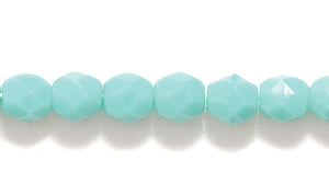 4FC185R: CZ FACET RD Opaque Turquoise Green 4mm-100PC