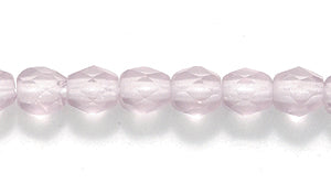 4FC296-MR: CZ FACET RD Trans Amethyst Matte 4mm-100PC