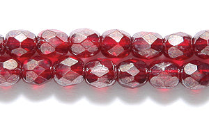 4FC346-TR: CZ FACET RD Garnet Luster 4mm-100PC