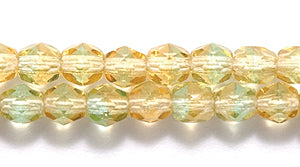 4FC5258R: CZ FACET RD 2 Tone Topaz/green 4mm-100PC