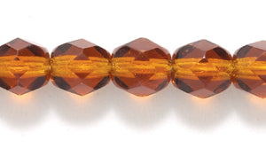 6FC256R: CZ Faceted Rd Dk Topaz 6mm 50PC