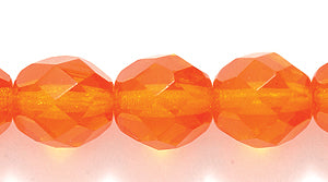 8FC234: CZ Faceted Rd TR Sun Orange 8mm-200PC