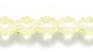 6FC222: CZ FACET RD Jonquil Yellow 6MM-400PC