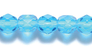 6FC263-D: CZ FACET RD TRANS DK MED Aqua 6MM-600PC