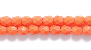 3FC136-5R: CZ FACET RD Opaque MED DK Coral 3mm-100PC