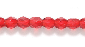 4FC245R: CZ FACET RD Trans DK Ruby 4mm-100PC