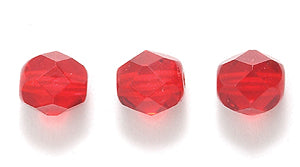 6FC244-L: CZ FACET RD TRANS Ruby 6MM-200PC