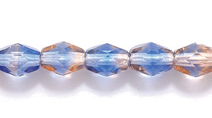 32FC5279R: CZ Faceted Oval Two Tone Blue/pink 4x6mm-25PC