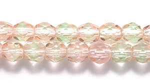 4FC5298R: CZ FACET RD 2 Tone Pink/green 4mm-100PC