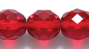 10FC245: CZ FACET RD TRANS DK Ruby 10mm-150PC