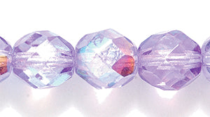 8FC597-DCR: CZ FACET RD Amethyst Coated AB 8mm 25PC