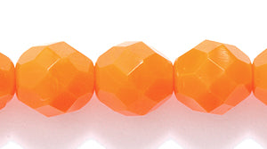 8FC134: CZ FACET RD Opaque Orange 8mm-200PC