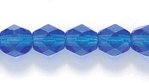 6FC276: CZ FACET RD Medium Sapphire 6MM-500PC