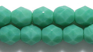 6FC181-3: CZ FACET RD Opaque Green Turquoise 6MM 300PC