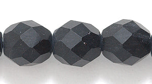 8FC109-MR: CZ Faceted Black Matte 8mm-50PC