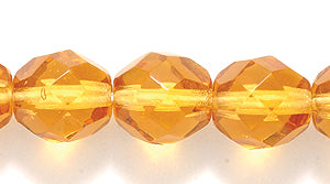 8FC254: CZ FACET RD TRANS Topaz 8mm 200PC