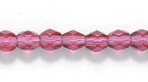 4FC293: CZ FACET RD TRANS Cranberry 4MM-600PC