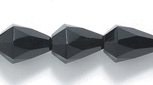 47FC109R: CZ Faceted Drop Black 7x9mm-50PC