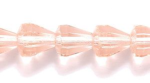 40FC291R: CZ Faceted Drop Trans Pink 6x6.5mm-50PC