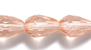 46FC292R: CZ Faceted Drop Trans DK Pink 7x10mm 25PC