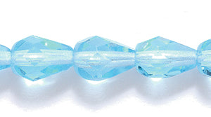 44FC263: CZ FC Drop TR LT MED Aqua 6x8mm 600PC