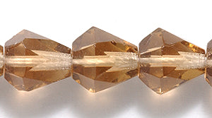 48FC257-KR: CZ Faceted Drop Trans Smoke Topaz 8x9mm-25PC