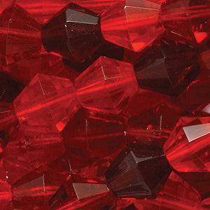 88FC9994R: CZ Faceted Diamond Orange Ruby Mix 8mm-40PC