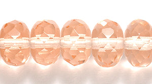 77FR291R: CZ Faceted Rondelle Trans Pink 6x9mm-50PC