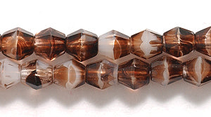 82FC5115R: CZ Faceted Diamond 2-tone White/topaz 4mm-100PC