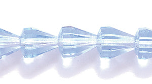 40FC273R: CZ Faceted Drop Trans MED Sapphire 6x6.5mm-50PC