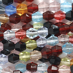 82FC999R: CZ Faceted Diamond Mix 4mm-100PC