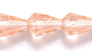 48FC292R: CZ Faceted Drop Trans DK Pink 7x10mm-25PC