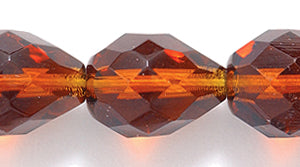 46FC256-1J: Limited CZ FC Drop TR MED DK Topaz 10x13mm 300PC