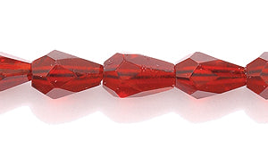 42FC246-1R: CZ Faceted Drop Trans MED Garnet 5x7mm-50PC