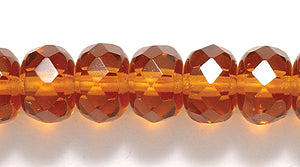 75FR254-2R: CZ Faceted Rondelle Trans MED Topaz 7mm-50PC