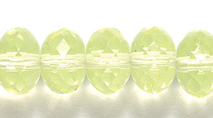 77FR222R: CZ Faceted Rondelle Trans Jonquil 9mm-25PC