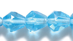 48FC263-KR: CZ Faceted Drop Trans Aqua Blue 8x9mm-25PC