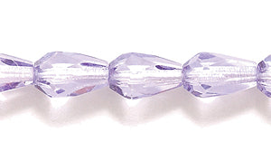 42FC297-CR: CZ Faceted Drop Trans LT Amethyst Coated 5x7mm-25PC