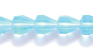 40FC263-DR: CZ Faceted Drop Trans MED Aqua 6x6.5mm-50PC