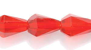 47FC244-JR: CZ Faceted Drop Trans Ruby 7x10mm-25PC