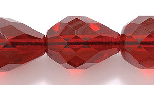 46FC246-JR: CZ Faceted Drop Trans Garnet 10x13mm-25PC