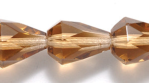 47FC257-1QR: CZ Faceted Drop Trans Smoke Topaz 8x12mm-25PC