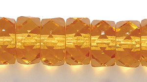 74FC254R: CZ Faceted Disc Trans Topaz 8mm-25PC