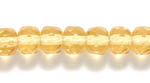 73FR253R: CZ Faceted Rondelle Trans MED Topaz 3x5mm-100PC