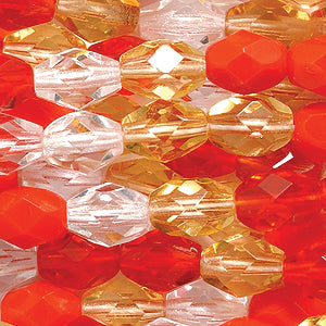 34FC9022: CZ FC Oval Crystal/peach/red/ruby Mix 5x7mm 400PC