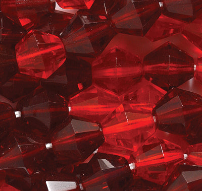 89FC9994R: CZ Faceted Diamond Ruby Mix 9mm-40PC