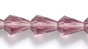 42FC296-DJR: CZ Faceted Drop Trans LT Amethyst 6x8mm-25PC